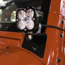 '07-17 Jeep JK A-Pillar Mount Kit Lighting Baja Designs close-up Display on Vehicle 