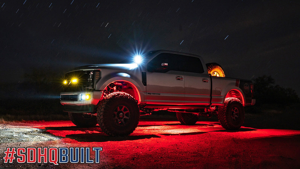 17-Current Ford Super Duty SDHQ Built A-Pillar Light Mounts