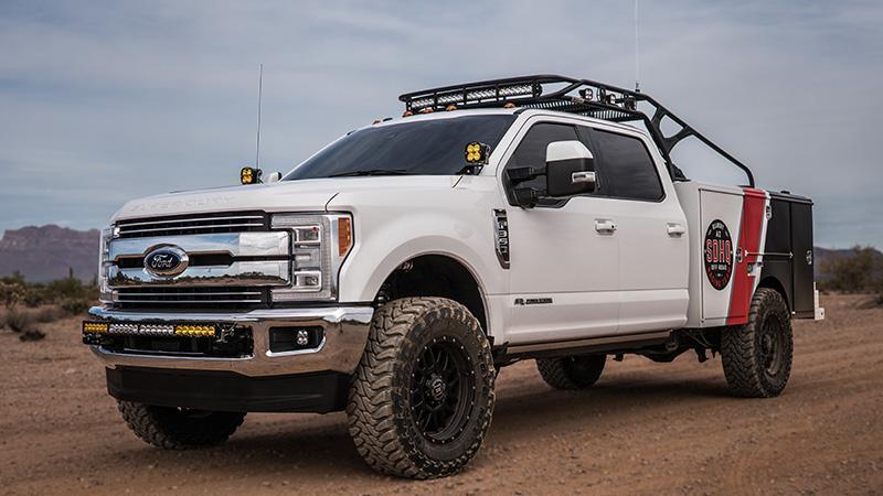 17-Current Ford Super Duty SDHQ Built A-Pillar Light Mounts
