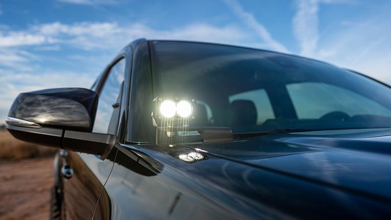 16-23 Toyota Tacoma SDHQ Built A-Pillar Light Mounts Lighting SDHQ Off Road (front view)