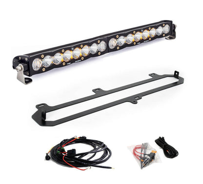'22-23 Toyota Tundra TRD Grille Baja Designs 20" S8 OEM Replacement LED Light Bar Kit Display of Included Parts 