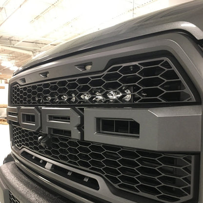 '17-20 Ford Raptor 30" S8 Behind the Grille Mount Lighting Baja Designs close-up Display 