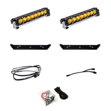 21-22 Ford Raptor Baja Designs S8 Light Bar Behind the Grille Kit Display of Included Parts 