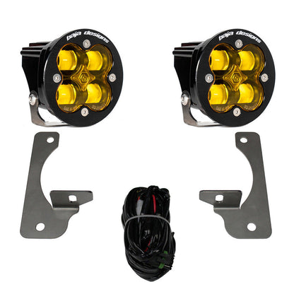 Jeep JK Squadron-R SAE Fog Pocket Light Kit (Amber) Display of Included parts 