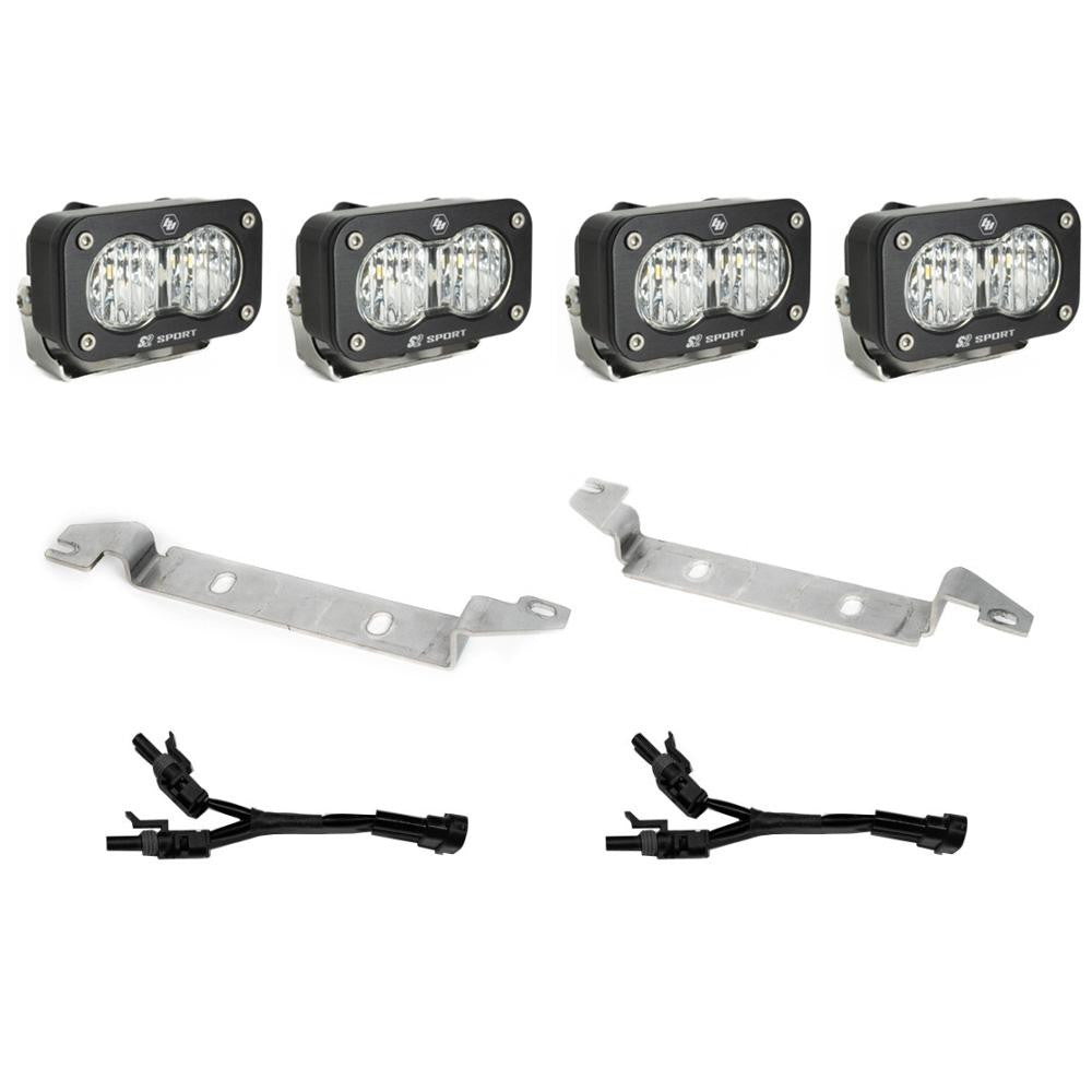 '24 Toyota Tacoma S2 Sport Dual Fog Light Kit Display of Included Parts 