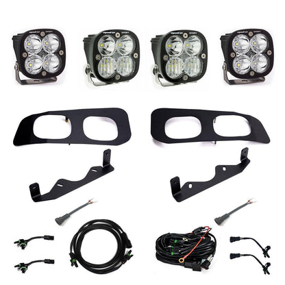 '23+ F250/F350 Squadron Sport "Sportsmen" Dual Fog Pocket Light Kit Display of Included Parts