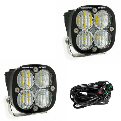 Baja Designs Squadron Sport LED Light Display of Included Parts 