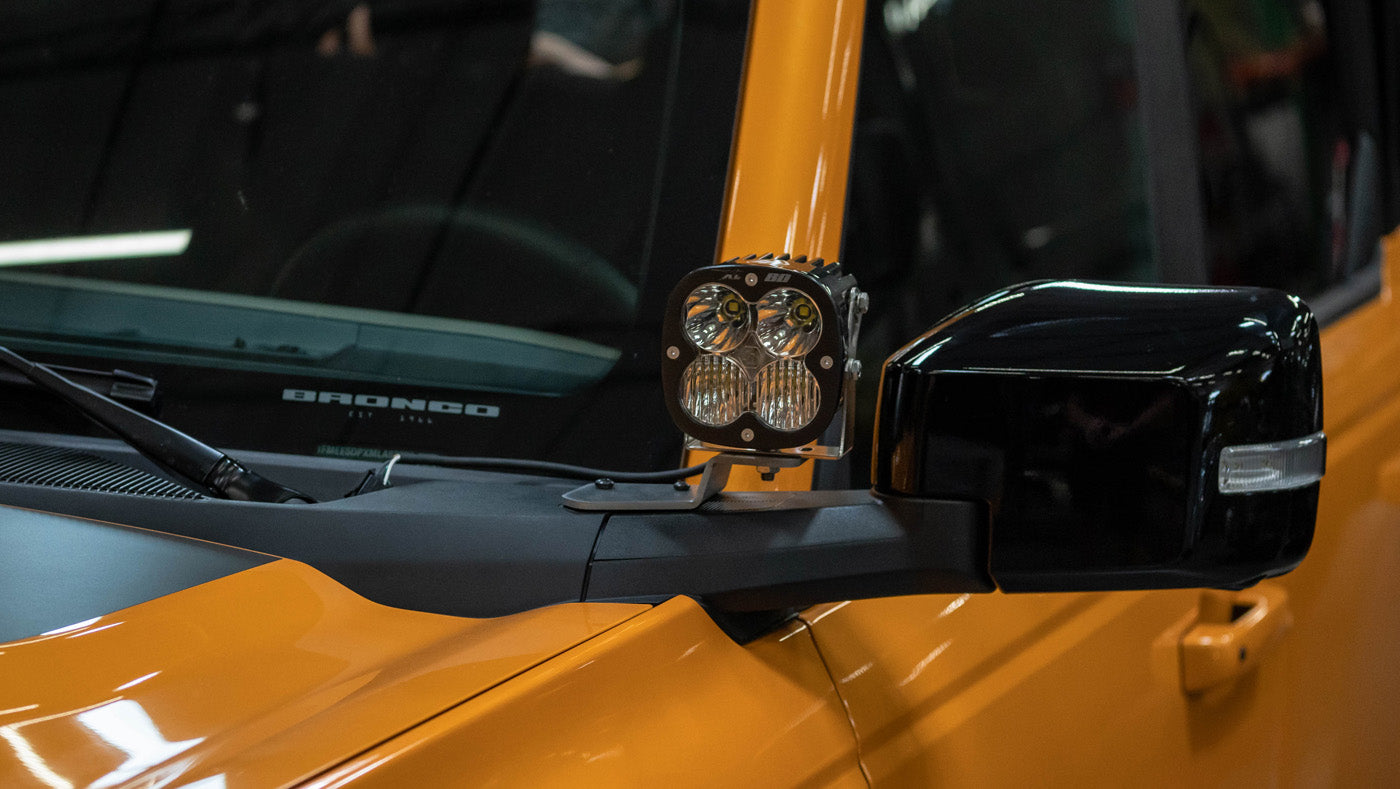 21-Current Ford Bronco SDHQ Built A-Pillar Light Mounts