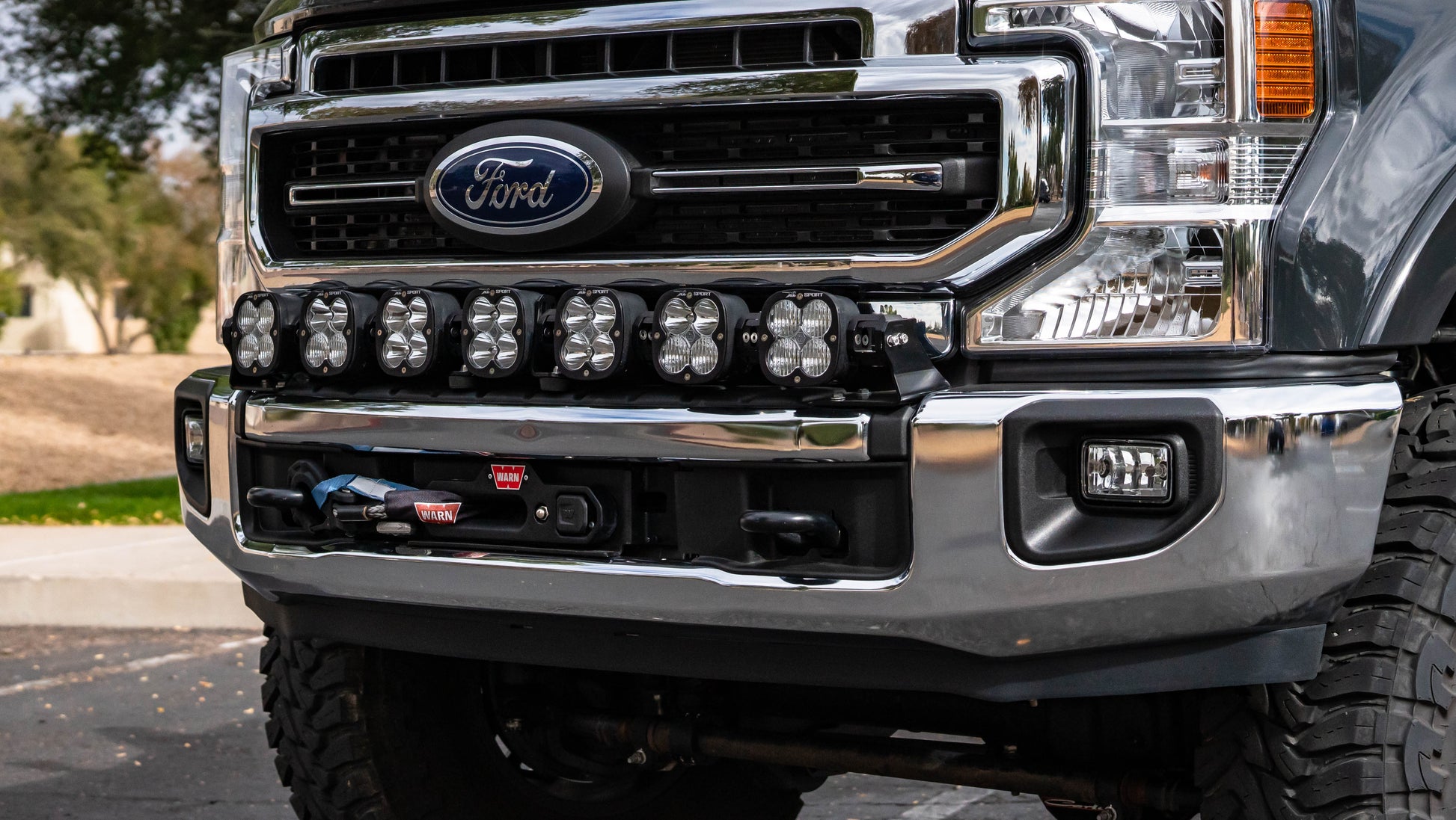 '20-22 Ford F250/350 XL Linkable LED Light Kit Lighting Baja Designs display on Vehicle 