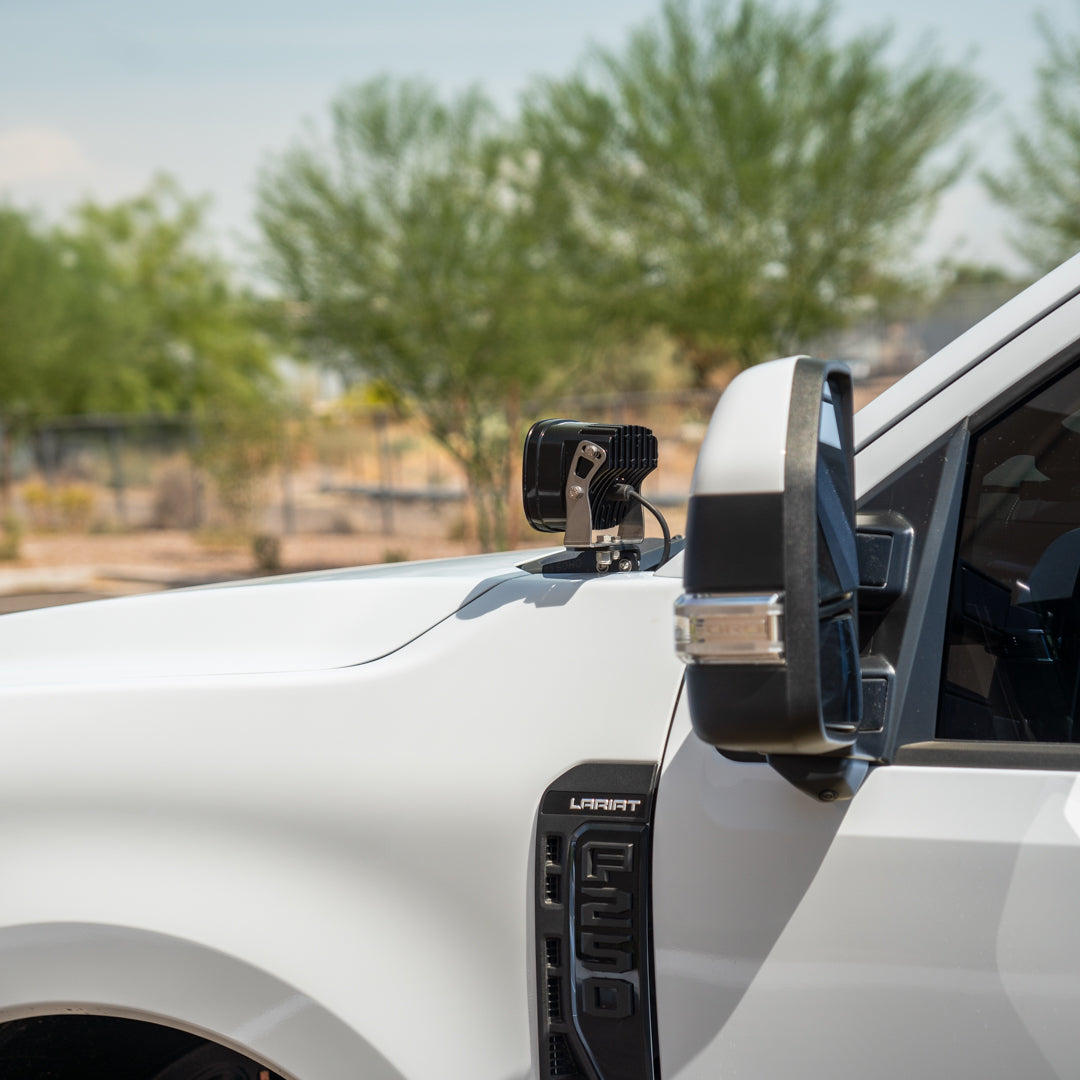 23-24 FORD SUPER DUTY SDHQ BUILT A-PILLAR LIGHT MOUNTS