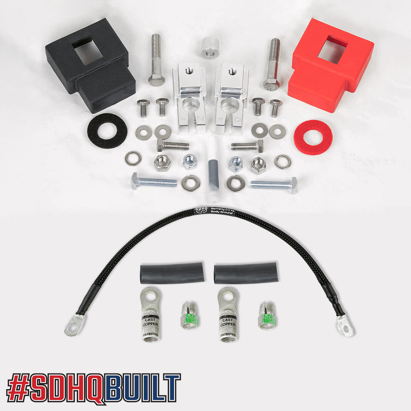 10-14 Ford Raptor SDHQ Built Billet Battery Terminal Kit parts