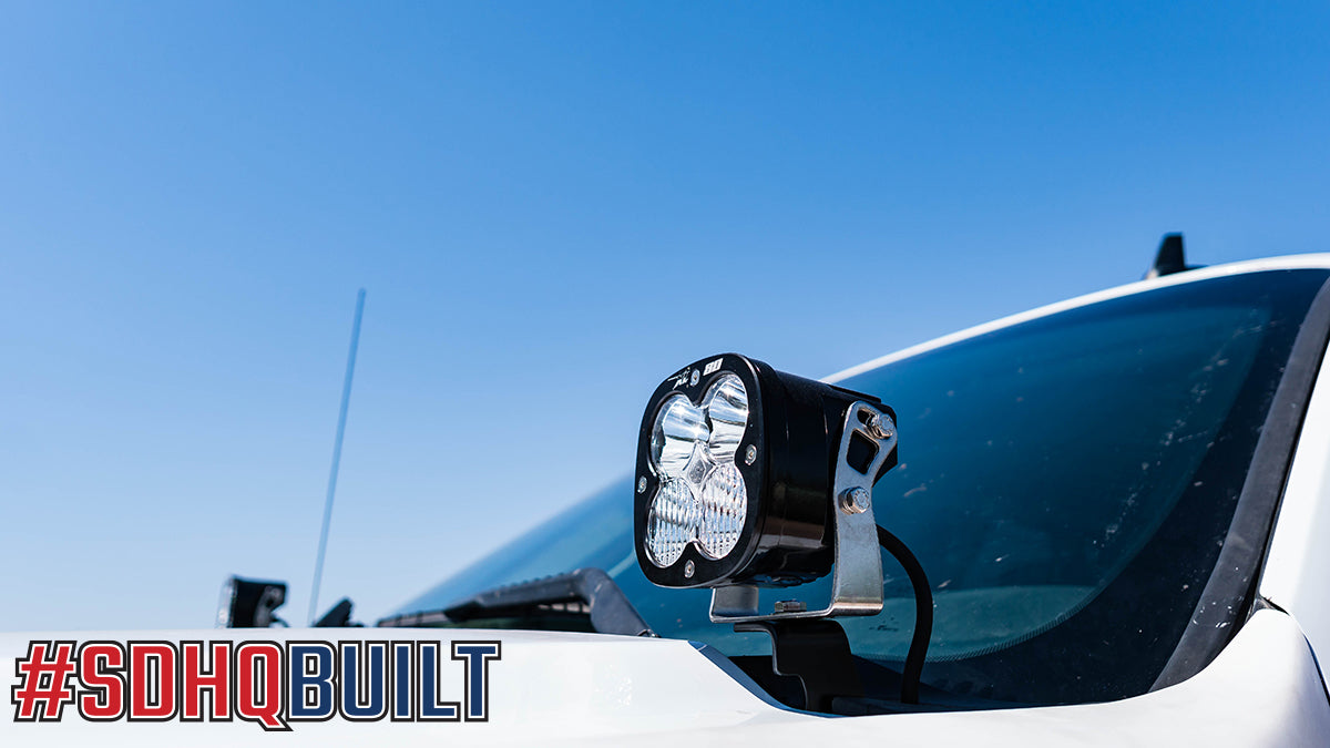 07.5-13 Chevy/GMC 1500 SDHQ Built A-Pillar Light Mounts display