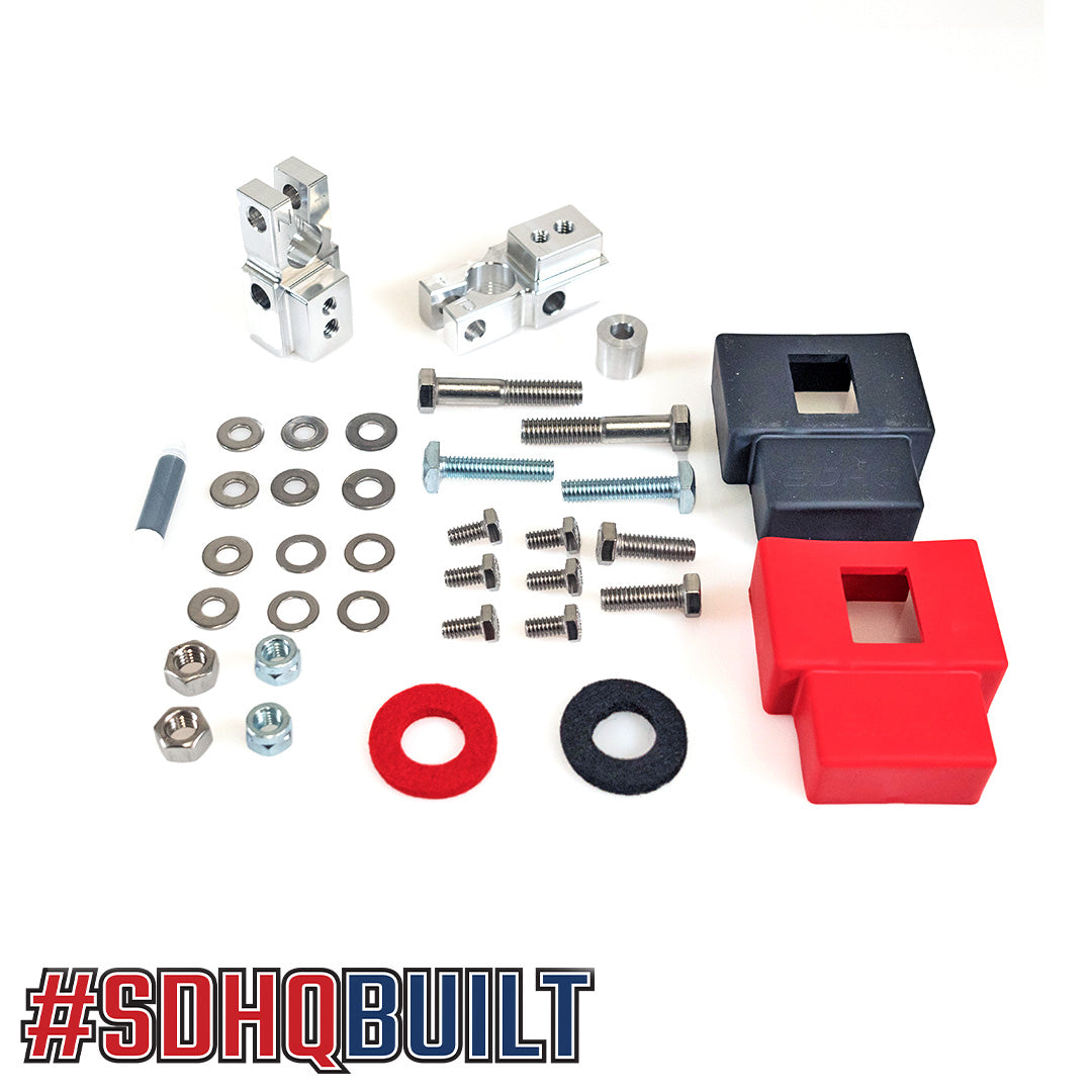 07-17 Jeep Wrangler JK SDHQ Built Billet Battery Terminal Kit parts