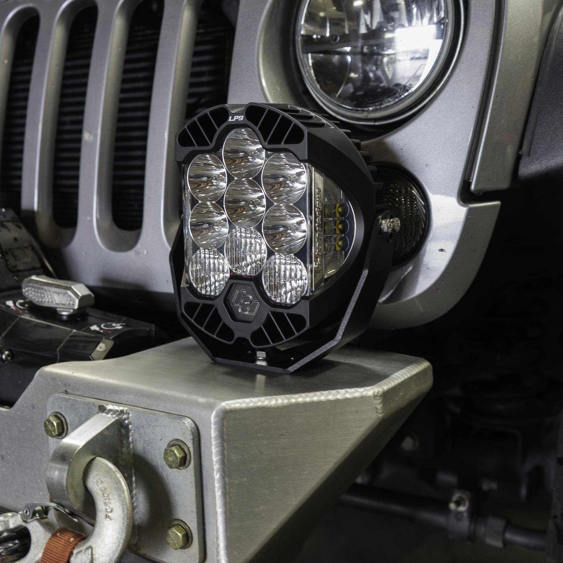 LP9 Sport LED Light Lighting Baja Designs Close-up Display on Vehicle 