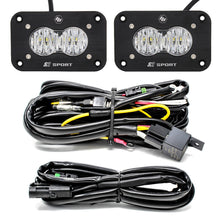 S2 Sport Flush Mount Backup LED Light Kit Lighting Baja Designs Wide Cornering Display of Included parts 