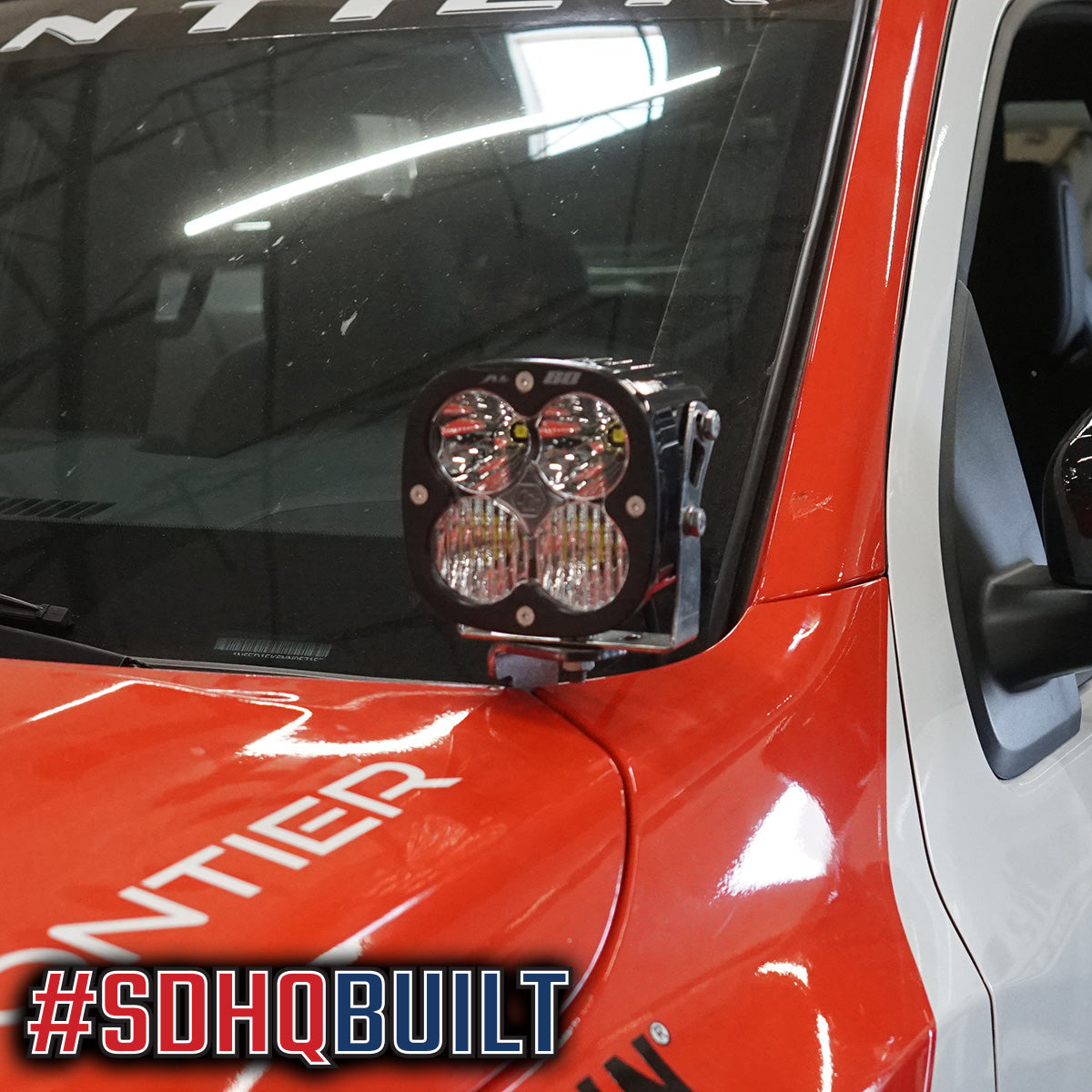 22-Current Nissan Frontier SDHQ Built A-Pillar Light Mounts