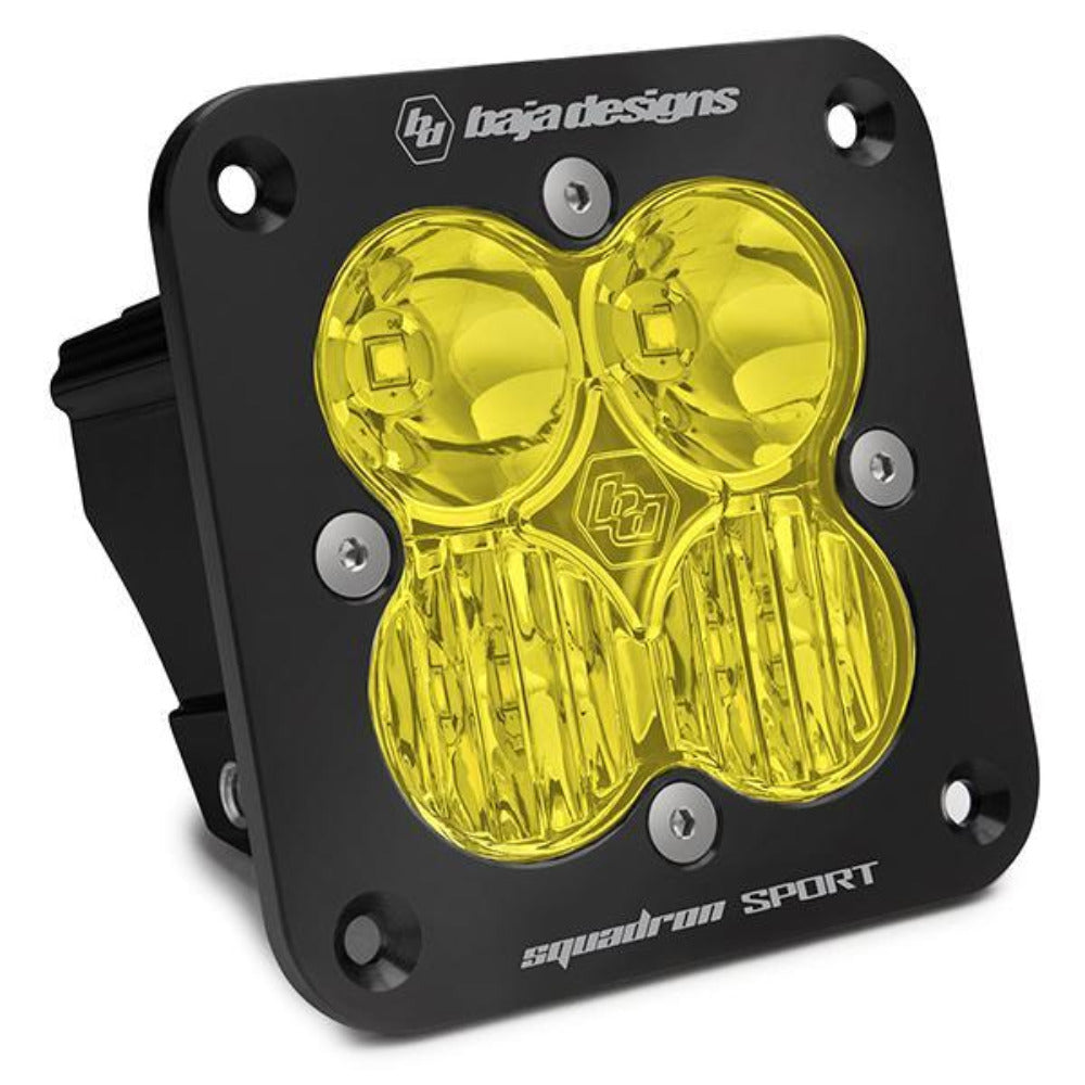 Squadron Sport LED Light Flush Mount Lighting Baja Designs Black Amber Driving/Combo Display 