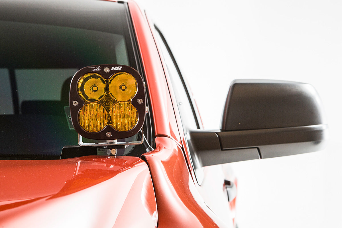 07-13 Toyota Tundra SDHQ Built A-Pillar Light Mounts (front view)