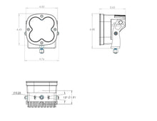 XL Racer Edition Led Light | Pair Lighting Baja Designs Diagram of Measurements 
